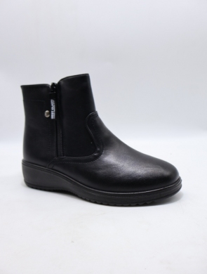 Botki damskie ocieplane na płaskim (36-42) 26307-21 BLACK