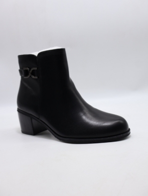 Botki damskie ocieplane na obcasie (36-41) BK7502 BLACK