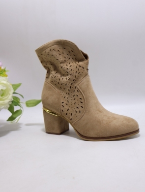 Botki damskie na obcasie (36-41) 7251-11 KHAKI
