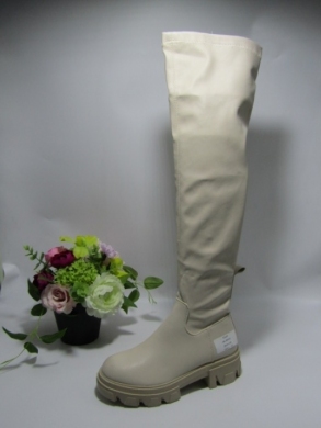 Kozaki damskie na płaskim (36-41) A82 BEIGE