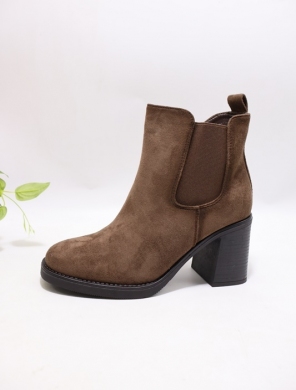 Botki damskie na obcasie (36-41) CHC378 BROWN