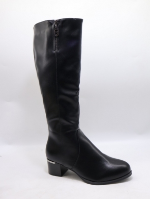 Kozaki damskie ocieplane na obcasie (36-41) SG772 BLACK