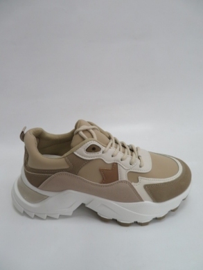 Sneakersy damskie niskie (36-41) XLL-4026 KHAKI