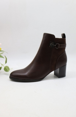 Botki damskie ocieplane na obcasie (36-41) 598 BROWN