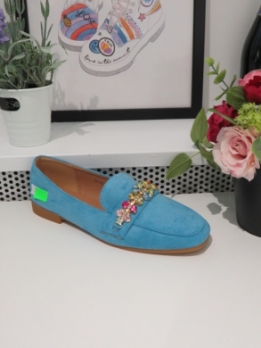 Mokasyny damskie na płaskim (36-41) H8-263 BLUE