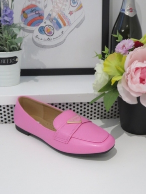 Mokasyny damskie na płaskim (36-41) GO-167 PINK