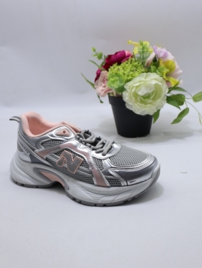 Buty sportowe damskie na płaskim (36-41) BK10-385 SILVER