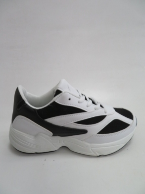 Buty sportowe damskie na płaskim (36-41) R03 BLACK/WHITE
