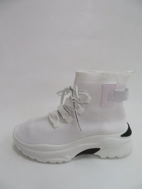 Sneakersy damskie wysokie (36-41) L-167 WHITE