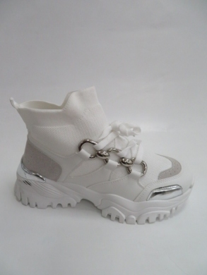 Sneakersy damskie wysokie (36-41) F051 WHITE
