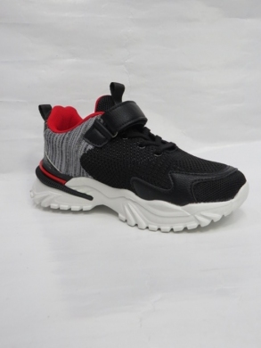 Buty sportowe chłopięce (32-37) L601A BLACK/RED