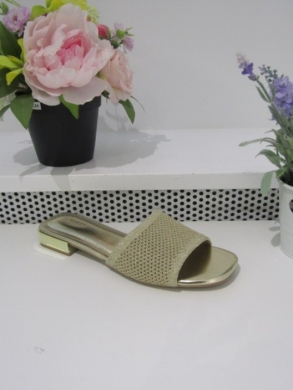 Klapki damskie na płaskim (36-41) C329 GOLD
