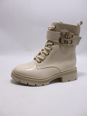 Botki damskie ocieplane na płaskim (36-41) SA3058-21 BEIGE