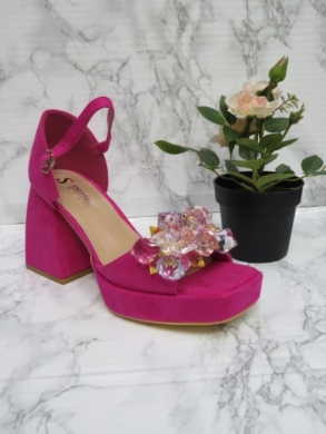 Sandały damskie na obcasie (36-41) SY82 FUCHSIA