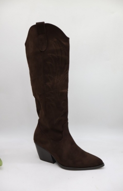 Kozaki damskie na obcasie (36-41) 6212 BROWN