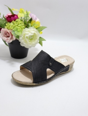 Klapki damskie na koturnie (39-43) DJ6-16 BLACK
