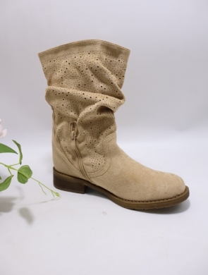 Botki damskie na płaskim (36-41) 8211 KHAKI
