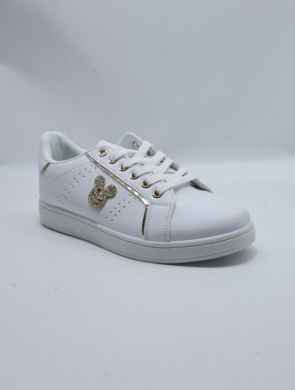 Buty sportowe damskie na płaskim (36-41) D246-216 WHITE/GOLD