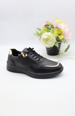 Buty sportowe damskie na płaskim (36-41) BA611 BLACK