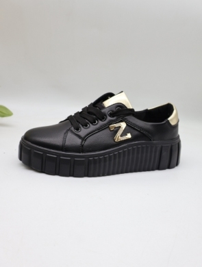 Buty sportowe damskie na płaskim (36-41) 6250 BL/GOLD