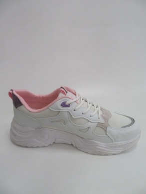 Sneakersy damskie niskie (36-42) E590-3 WHITE/PINK