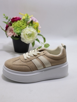 Buty sportowe damskie na płaskim (36-41) AA-87 KHAKI