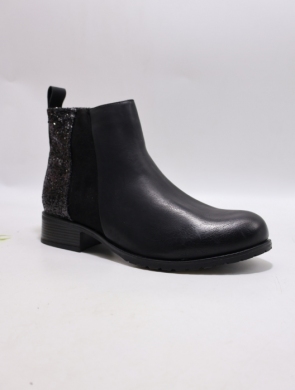 Botki damskie ocieplane na płaskim (36-41) M671 BLACK
