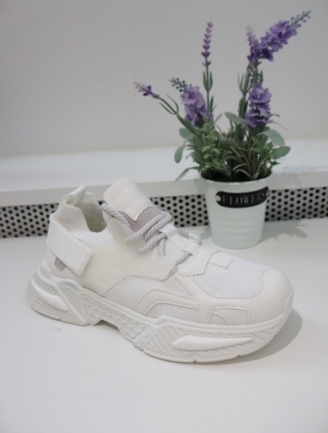 Buty sportowe damskie na płaskim (36-41) 8961 WHITE
