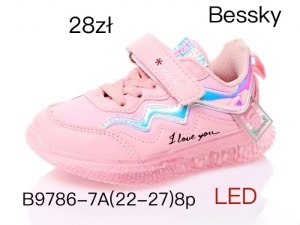 Buty sportowe dziewczęce (22-27) B9786-7A