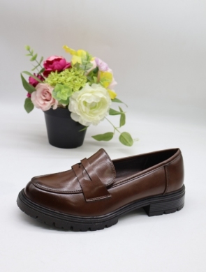 Mokasyny damskie na płaskim (36-41) CHC337 BROWN