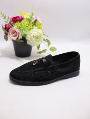 Mokasyny damskie na płaskim (36-41) TC-38 BLACK