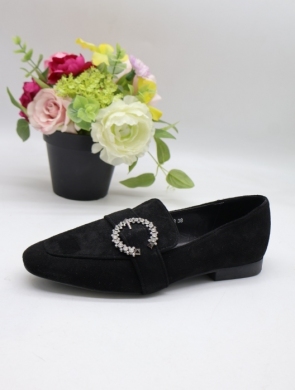 Mokasyny damskie na płaskim (36-41) M-603 BLACK
