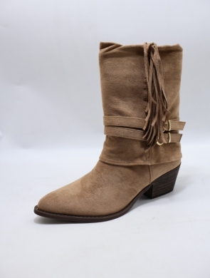 Botki damskie na obcasie (36-41) DF232 KHAKI