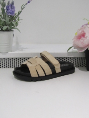 Klapki damskie na płaskim (36-41) CD317 BEIGE