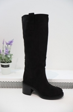 Kozaki damskie na obcasie (36-41) 2523A-1 BLACK