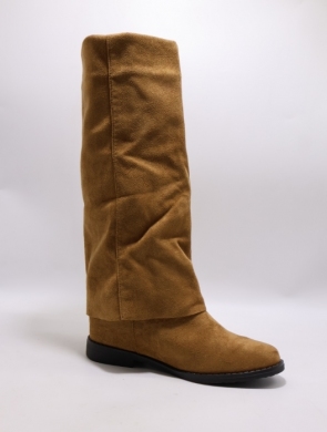 Kozaki damskie ocieplane na płaskim (36-41) ST12 CAMEL