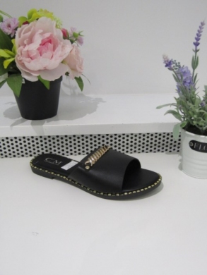 Klapki damskie na płaskim (36-41) 5183 BLACK