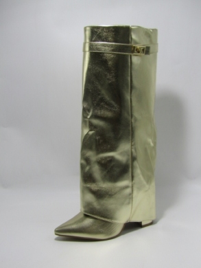 Kozaki damskie na obcasie (36-41) 9501  GOLD