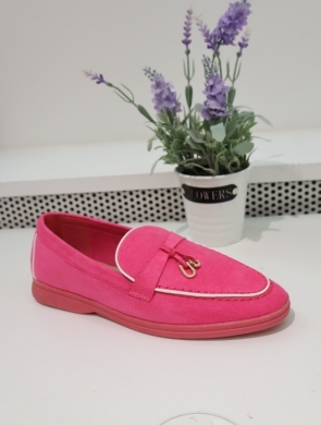 Mokasyny damskie na płaskim (36-41) TC39 FUSHIA