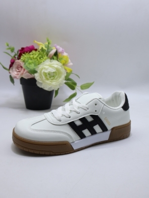 Buty sportowe damskie na płaskim (36-41) FZL-12 WHITE/BLACK