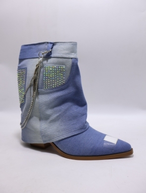 Botki damskie ocieplane na obcasie (36-41) K526 BLUE