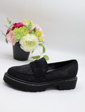 Mokasyny damskie na płaskim (36-41) LS5489 BLACK