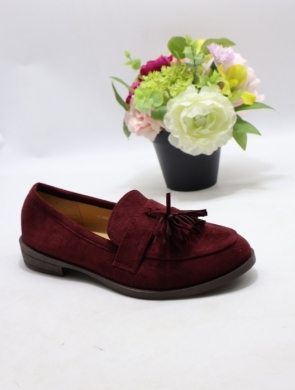 Mokasyny damskie na płaskim (36-41) H8-996 WINE