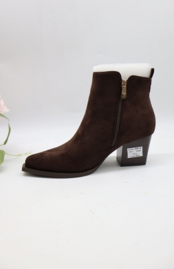 Botki damskie na obcasie (36-41) 1986-25 BROWN