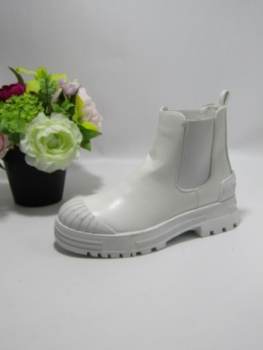 Botki damskie na płaskim (36-41) D61 WHITE