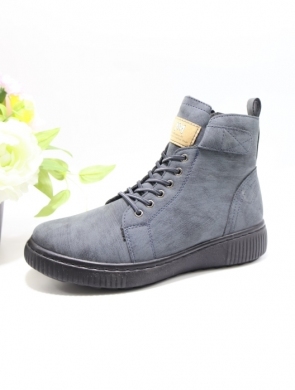 Botki damskie ocieplane na płaskim (36-42) SG966-2 BLUE
