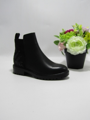 Botki damskie na płaskim (36-41) F6122 BLACK