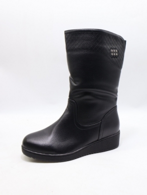 Kozaki damskie ocieplane na płaskim (37-42) 7263-2 BLACK