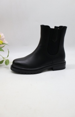 Botki damskie ocieplane na płaskim (36-41) H266-1A BLACK