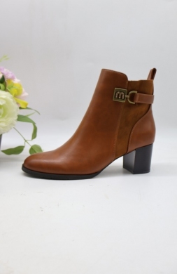Botki damskie ocieplane na obcasie (36-41) CHC598 CAMEL